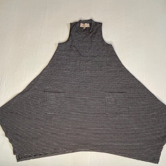 Philosophy Black Striped Sleeveless Swing Dress (Small) - Picture 3 of 6